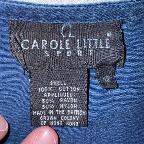 Carole Little Sport Patchwork Brocade Velvet Vest Made in Hong Kong Size 12 - Picture 5 of 8